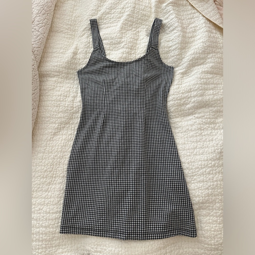 NWT FOREVER 21 Bodycon Dress Black/white Houndstooth